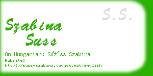 szabina suss business card